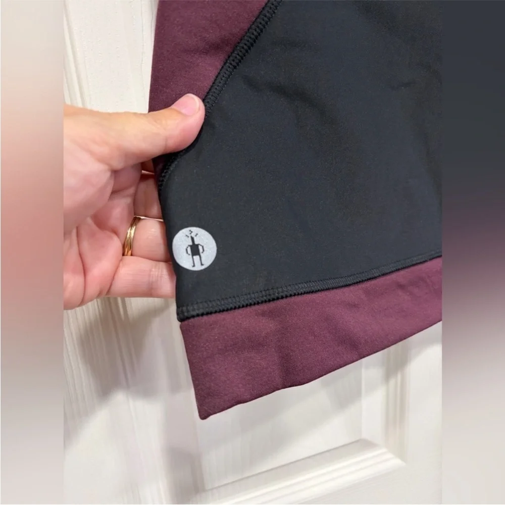 SmartWool Women's Medium Fleece Wind Vest Insulated Merino Wool Black Maroon NWT